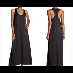 James Perse Racerback Ringer Black Maxi Dress Size 0